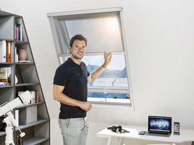 wip Insektenschutz-Rollo für Dachfenster, Komplettbausatz, B 130 x H 160 cm