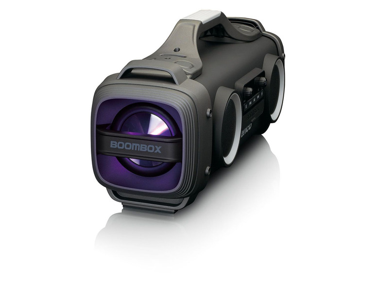 Gehe zu Vollbildansicht: Lenco SPR-200 IPX4 Boombox mit PLL FM-Radio, USB, SD und Lichtern - Bild 3