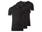 Drei schwarze V-Neck T-Shirts von Livergy.