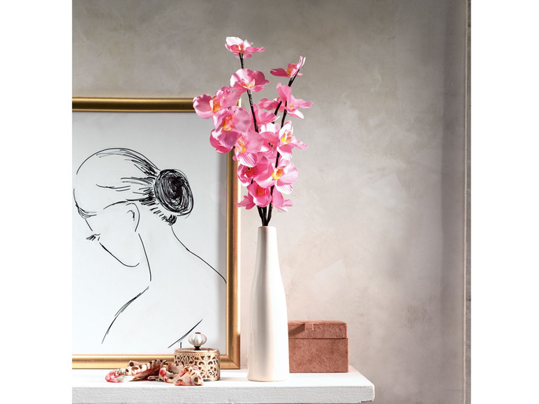 Gehe zu Vollbildansicht: MELINERA® Vase, mit Frühlingszweig und LED-Beleuchtung, Batteriebetrieb, aus Keramik - Bild 9