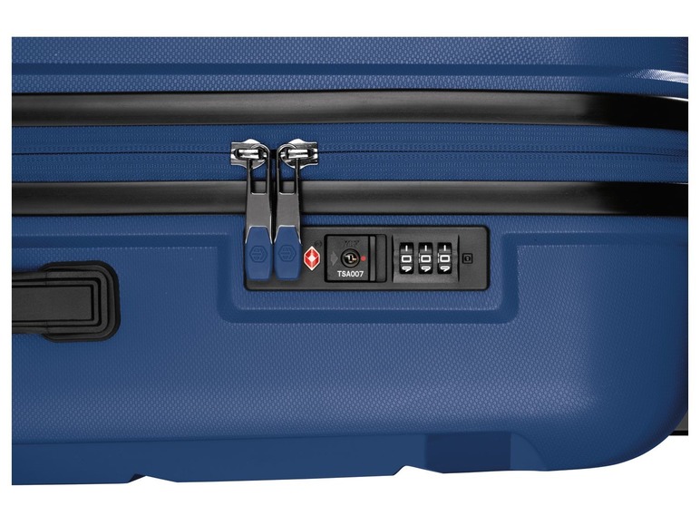 Gehe zu Vollbildansicht: TOPMOVE® Koffer, 73 L Volumen, bis 25 kg Füllgewicht, 4 Rollen, Polypropylen-Schale, blau - Bild 6
