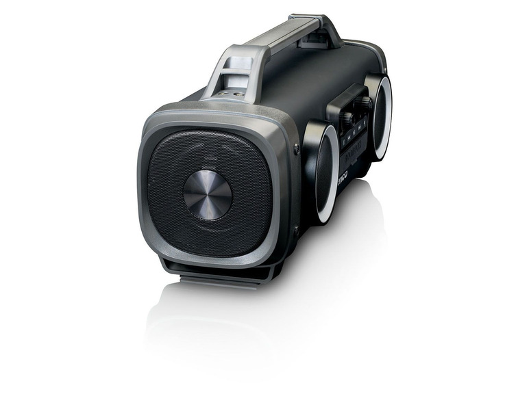 Gehe zu Vollbildansicht: Lenco SPR-100 IPX4 Boombox mit PLL FM-Radio, USB, SD und Lichtern - Bild 4