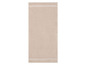Beige Handtuch aus Frottee.