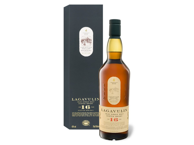 Gehe zu Vollbildansicht: Lagavulin Islay Single Malt Scotch Whisky 16 Jahre mit Geschenkbox 43% Vol - Bild 1