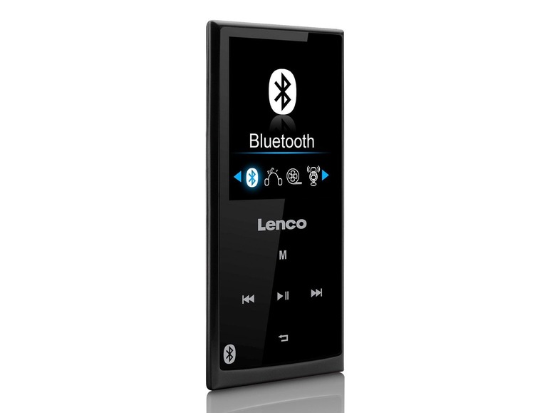 Ein schwarzer Lenco Bluetooth-Musikplayer.