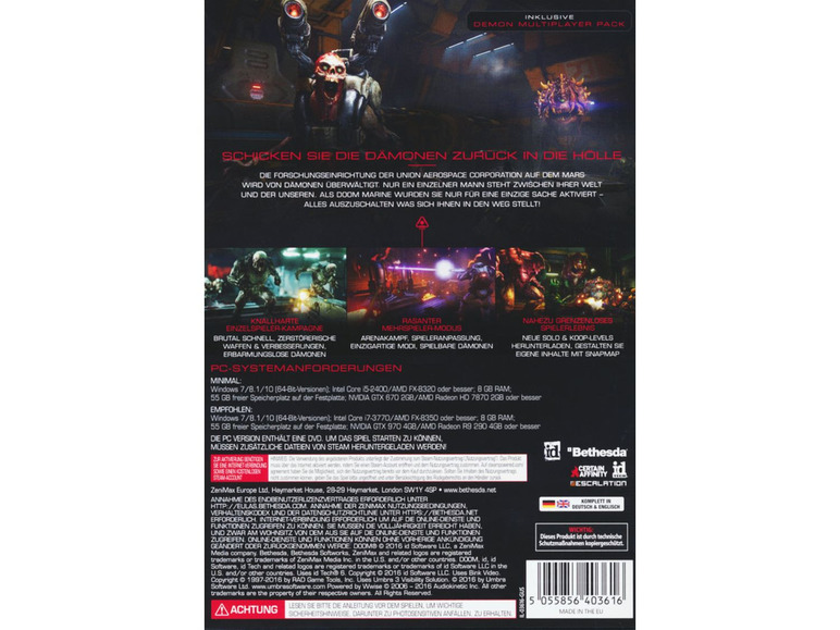 Gehe zu Vollbildansicht: Bethesta Doom (Day One Edition) - CD-ROM DVDBox - Bild 2