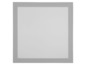 Ein quadratischer LED-Panel in einem grauen Rahmen.