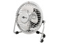 Ein silberner Goobay Tischventilator.