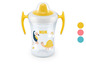 NUK Trinklernbecher mit Griffen für Babys mit lustiger Tier-Deko.