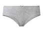 Graue Damen-Unterhose mit Spitze.