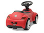 Rotes Volkswagen Beetle Laufrad mit Lenkrad.