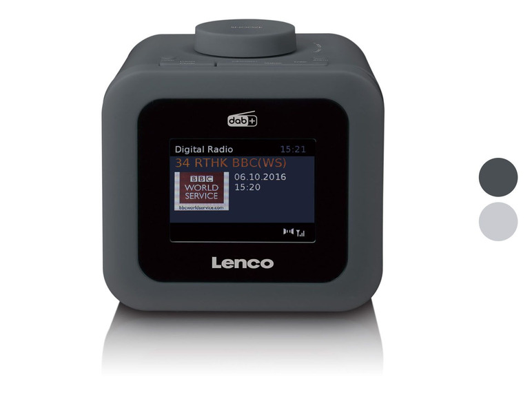 Gehe zu Vollbildansicht: Lenco CR-620 DAB+/FM Stereo Uhrenradio mit Farbdisplay - Bild 1