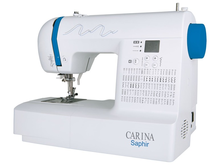 Carina Computer Nähmaschine »Saphira«, 100 Nähprogramme, Knopflöcher, mit 7 Anschiebetisch