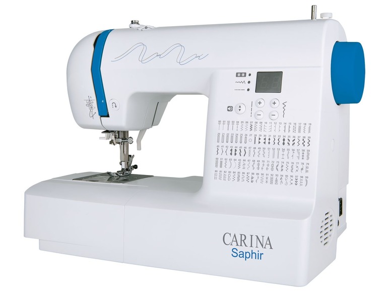 Carina Computer Nähmaschine »Saphira«, 100 7 Nähprogramme, Anschiebetisch mit Knopflöcher