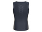 Ein schwarzes Sport-Tanktop mit geometrischem Muster.