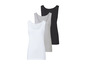 Drei unifarbene Tanktops in Weiß, Grau und Schwarz der Marke s.Oliver.
