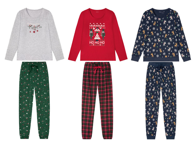 Gehe zu Vollbildansicht: esmara Damen Weihnachts-Pyjama - Bild 1