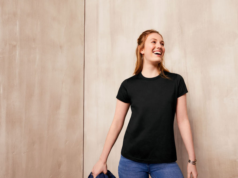 Gehe zu Vollbildansicht: esmara Damen T-Shirt, mit Rundhalsausschnitt - Bild 18