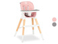 Rosa Kinderstuhl mit Holzbeinen