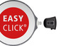 Eine Easy Click Bratpfanne mit abnehmbarem Griff.