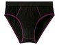 Schwarze Unterhose mit lila Saum