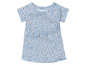 Ein Babykleid mit kurzen Ärmeln und Blümchenmuster.