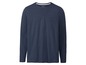 Ein dunkelblaues, langärmeliges T-Shirt mit Knöpfen von Livegy.