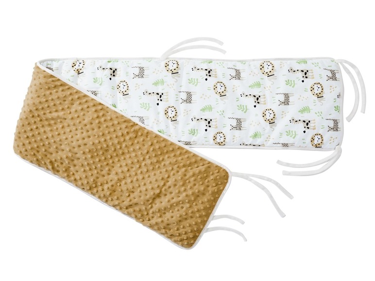 Gehe zu Vollbildansicht: LUPILU® Baby Bettumrandung, 30 x 177 cm, mit Befestigungsbändern, weich gefüttert - Bild 6