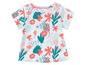 Weißes T-Shirt mit kurzen Ärmeln für Babys mit Blumenmuster