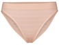 Beigefarbene Slip mit horizontalen Streifen.