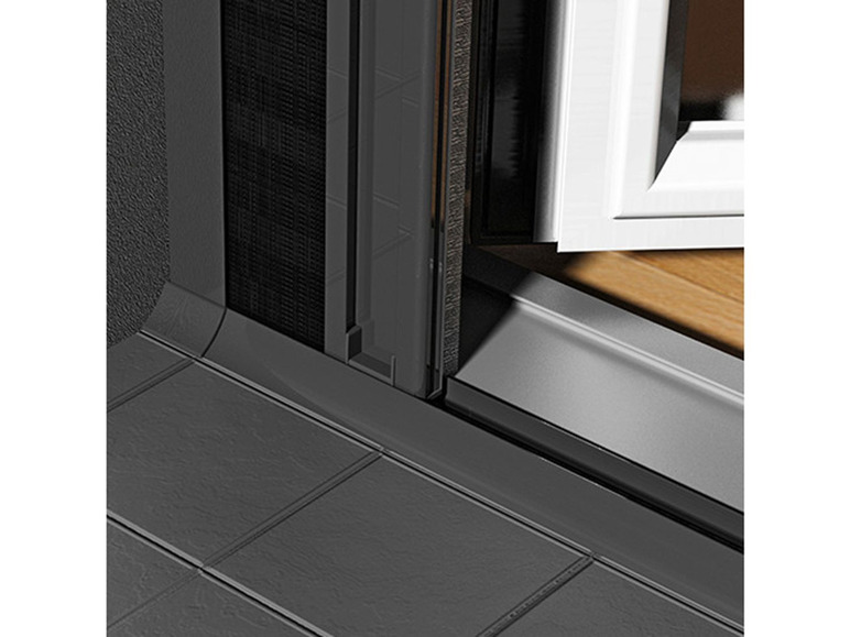 Gehe zu Vollbildansicht: wip Insektenschutz Plissee für Türen, mit sehr flacher Bodenschiene, B 120 x H 240 - Bild 3