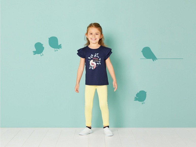 Gehe zu Vollbildansicht: LUPILU® Kleinkinder T-Shirt Mädchen, mit Rüschen oder Häkelspitze, aus reiner Baumwolle - Bild 9