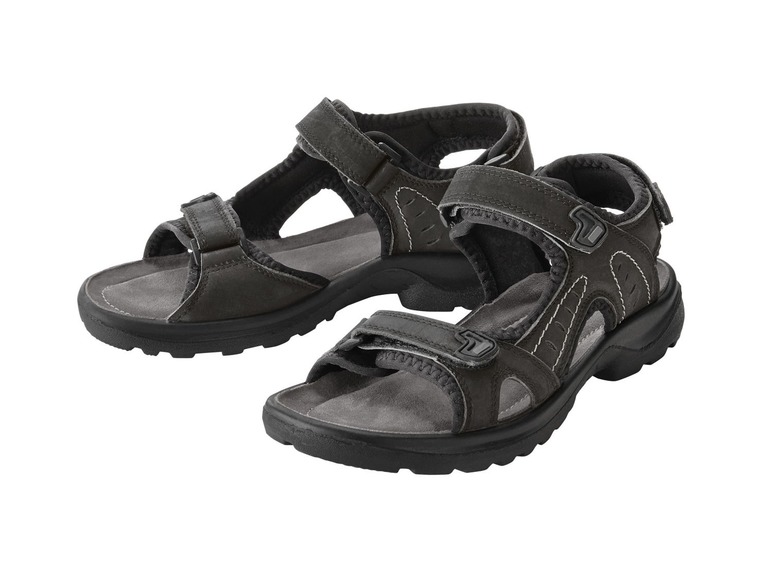 Gehe zu Vollbildansicht: CRIVIT® Sandalen Damen, mit verstellbaren Klettverschlüssen, Lederfußbett - Bild 5