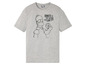 Ein graues T-Shirt mit Homer Simpson und Donuts.