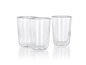 Drei doppelwandige Glasbecher.