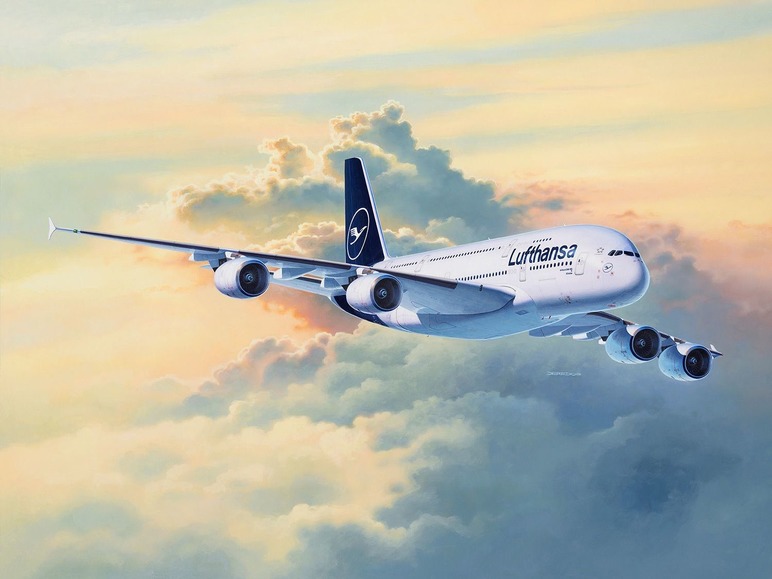 Gehe zu Vollbildansicht: Revell Modellbausatz »Airbus A380-800 Lufthansa New Livery«, Flugzeug, ab 13 Jahren - Bild 2