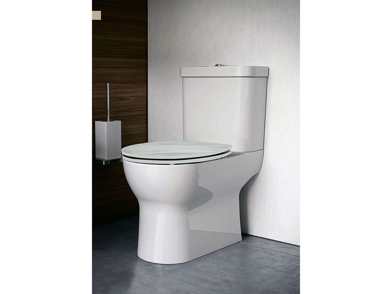 Gehe zu Vollbildansicht: Duschwell WC-Sitz, Absenkautomatik, leichtes montieren, Betonoptik, Marmoroptik - Bild 10