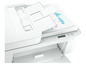 Ein HP DeskJet Plus 4710 Drucker mit einem Dokument im Scanner.