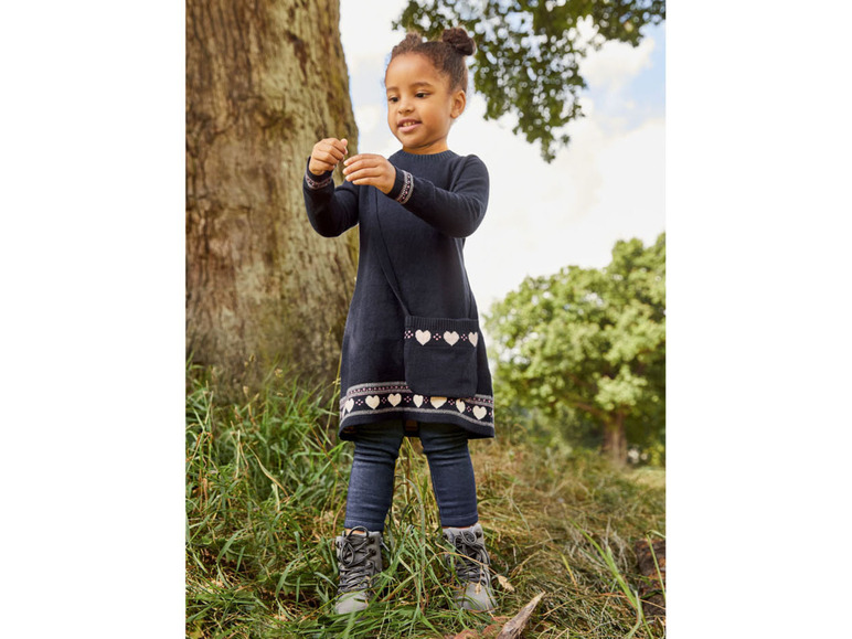 Gehe zu Vollbildansicht: lupilu® Kleinkinder Mädchen Strickkleid, mit Umhängetäschchen - Bild 7