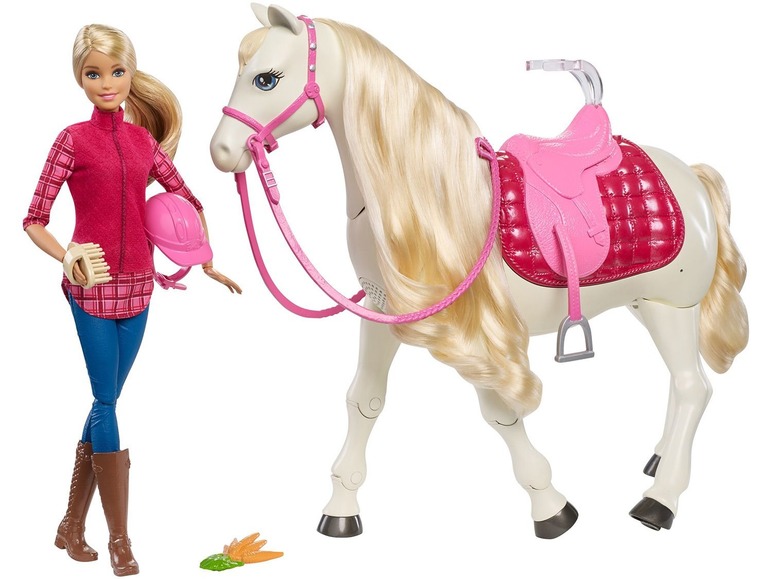 Gehe zu Vollbildansicht: Barbie Traumpferd und Puppe - Bild 1