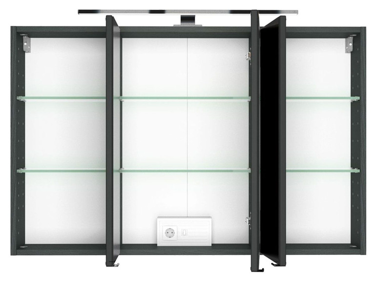 Gehe zu Vollbildansicht: HELD Spiegelschrank »Faro«, mit 2 Spiegeltüren, LED-Aufbauleuchte - Bild 17