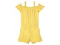 Gelber Jumpsuit mit Trägern für Mädchen.
