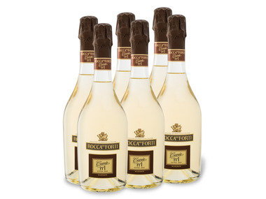6 x 0,75-l-Flasche Weinpaket Rocca dei Forti Cuvée N° 1 Millesimato extra dry, Schaumwein