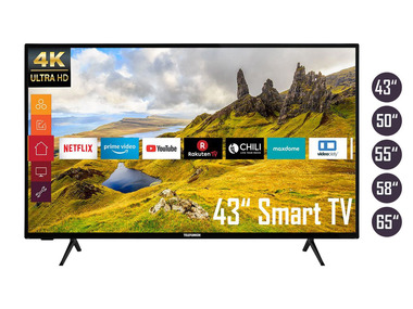TELEFUNKEN 4K Fernseher / Smart TV (Prime Video / Netflix, UHD mit Dolby Vision HDR / HDR 10, Bluetooth, Triple-Tuner, HD+)