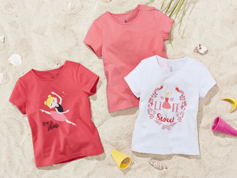 Gehe zu Vollbildansicht: LUPILU® Kleinkinder T-Shirts Mädchen, 3 Stück, mit Print - Bild 31