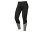 Schwarze Leggings mit grauen Details zum Sport.