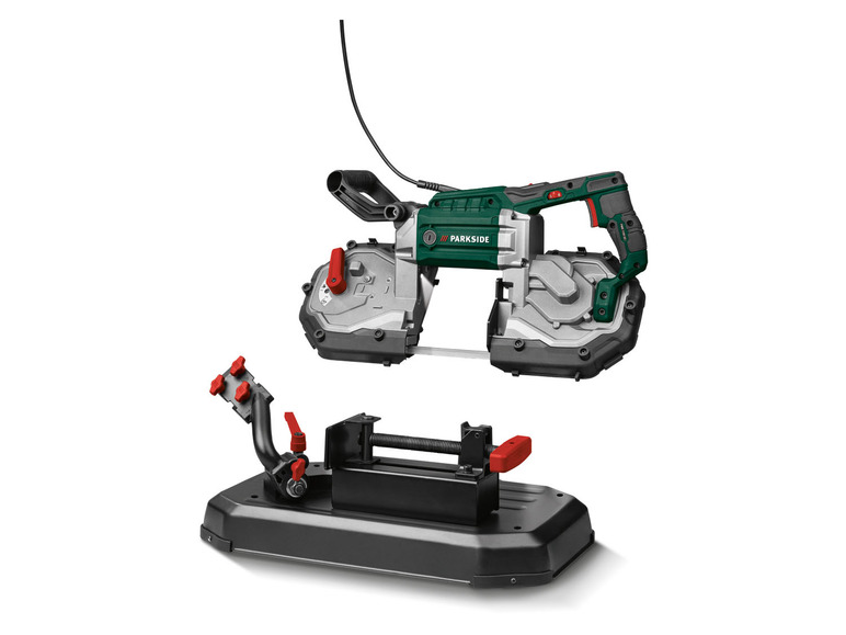 PARKSIDE metal band saw »PMB 1100 B2«, with base Max. power 1100 W Speed 0290 rpm Miter angle