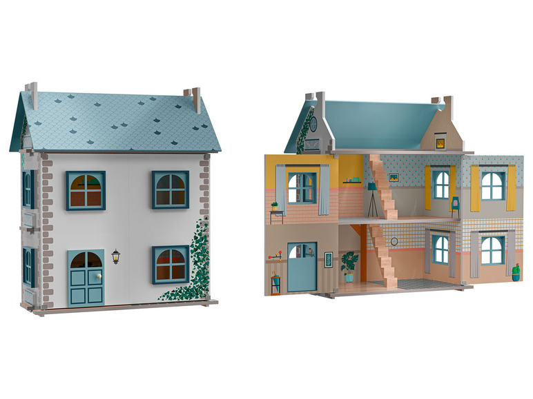 Gehe zu Vollbildansicht: Playtive Holz Puppenhaus Cabinet, drei Etagen - Bild 8