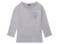 Graues Langarmshirt für Mädchen mit Regenwolken-Print