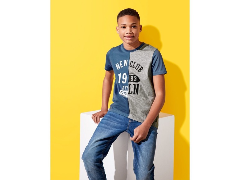 Gehe zu Vollbildansicht: PEPPERTS® T-Shirt Jungen, aufgesetzter Brusttasche oder Seitenschlitzen, mit Baumwolle - Bild 3